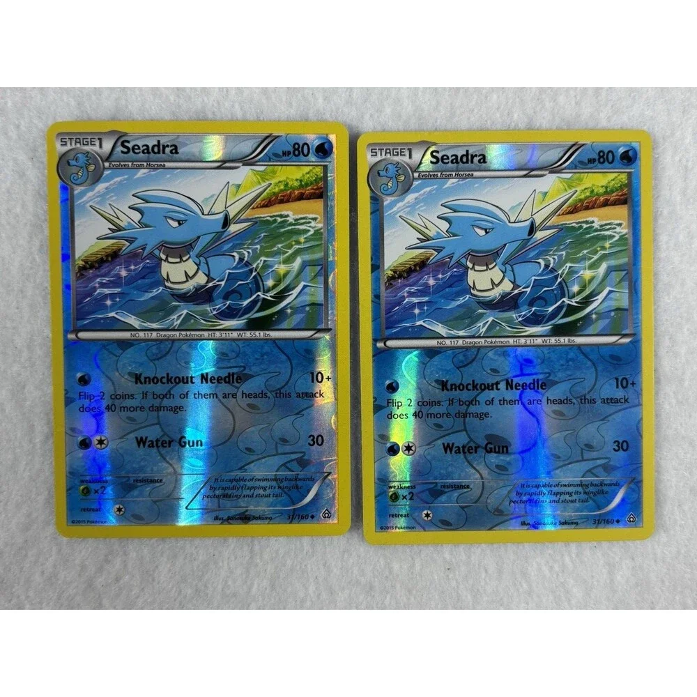 Pokemon Water Type Card Lot of 13 Reverse Holo Milotic Kyogre Mudkip XY Preowned